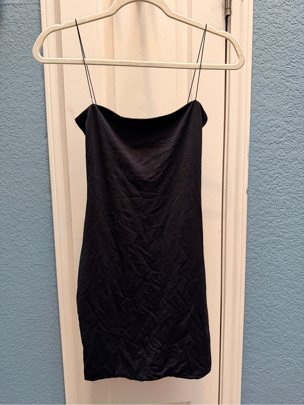 Meshki Black Slip Mini Dress